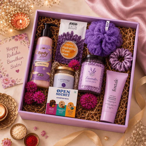 Lavender Bliss Rakhi Box For Sister