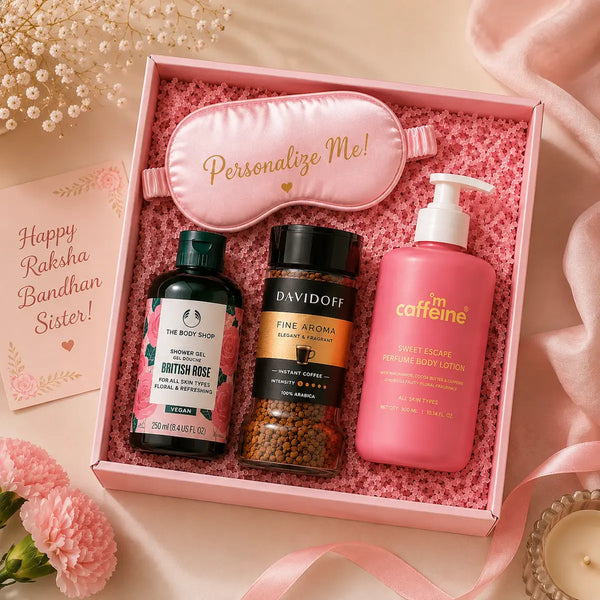 Pink Glow Rakhi Gift Hamper For Sister