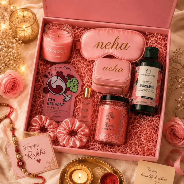 Pretty in Pink Rakhi Gift Hamper For Sister